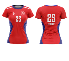CAMISETA Y SHORT DE VÓLEIBOL | MODELO 4, COLOR ROJO