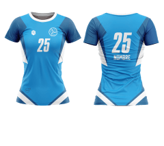 CAMISETA Y SHORT DE VÓLEIBOL | MODELO 4, COLOR AZUL