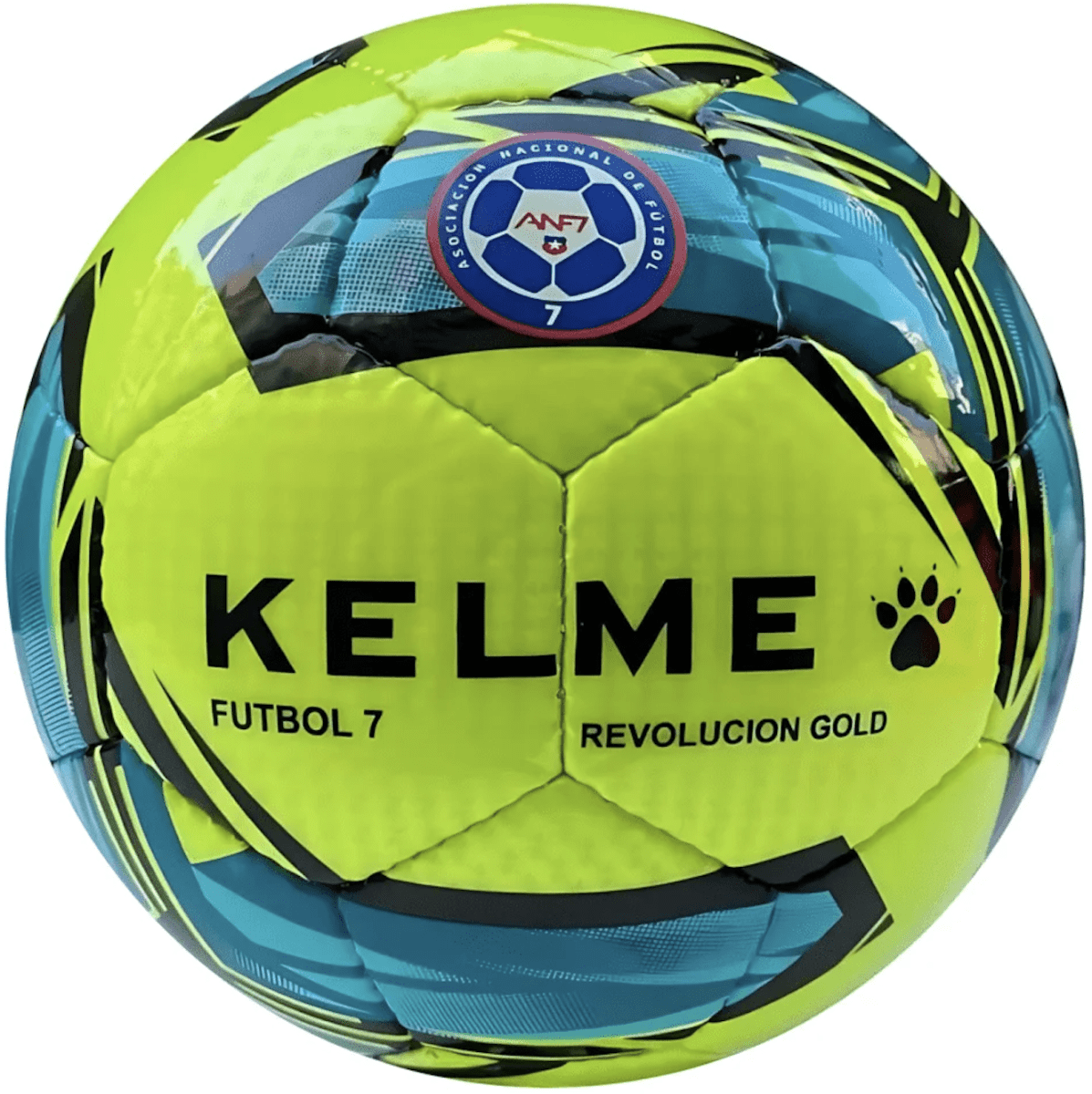 BALÓN DE FUTBOLITO 7, REVOLUCIÓN GOLD, LOGO ANF7, VERDE FLÚOR1