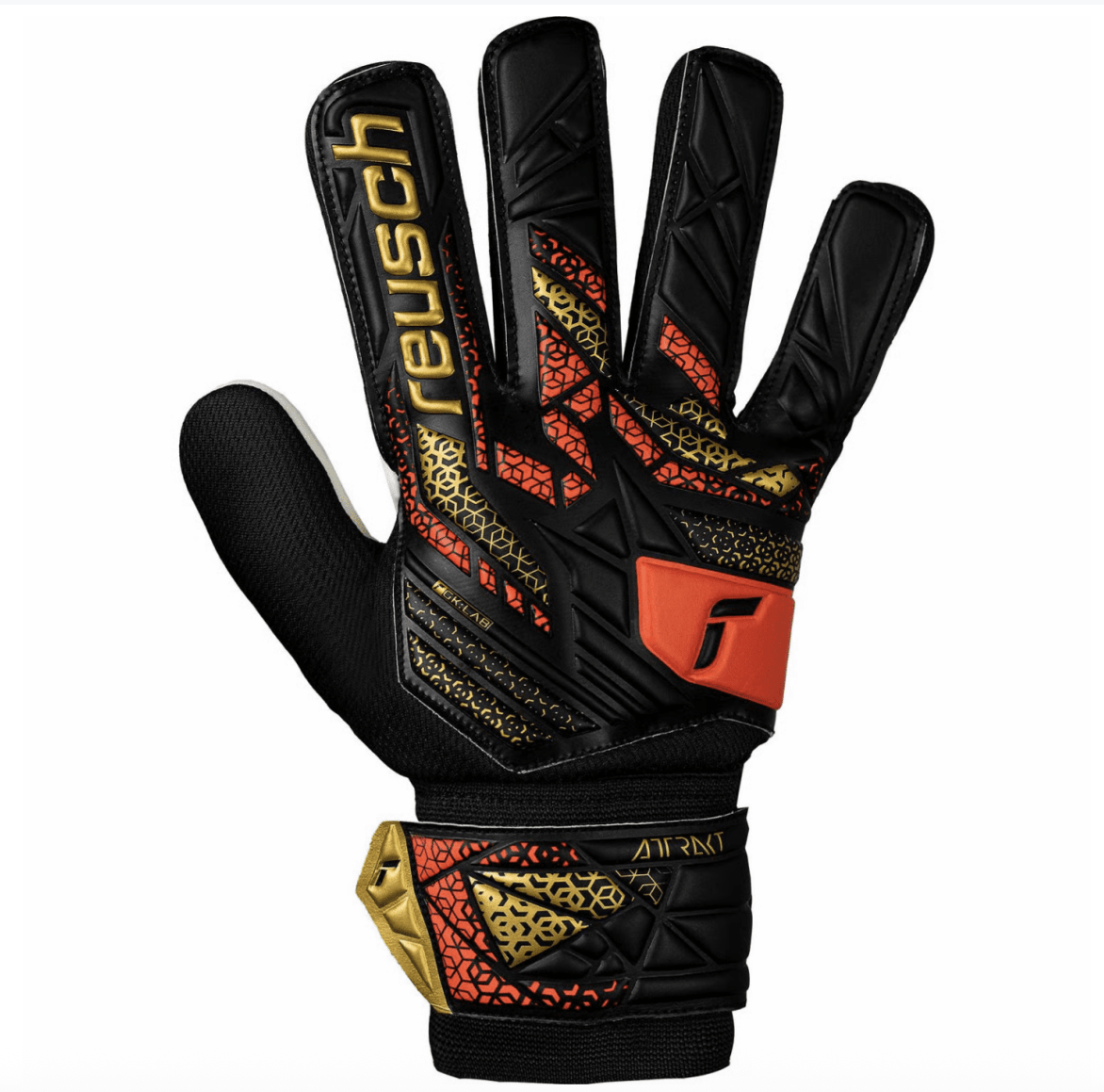 GUANTES REUSCH STARTER SOLID JUNIOR NEGRO/DORADO/ROJO1