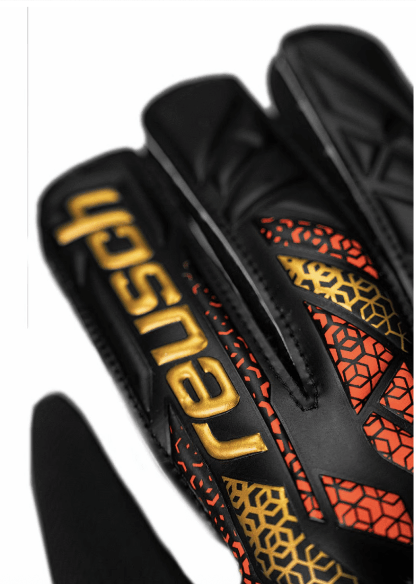 GUANTES REUSCH STARTER SOLID JUNIOR NEGRO/DORADO/ROJO2
