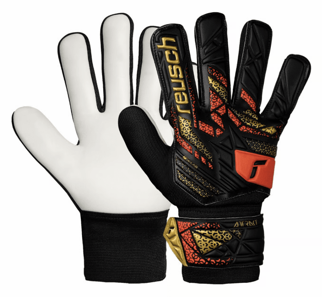 GUANTES REUSCH STARTER SOLID JUNIOR NEGRO/DORADO/ROJO3