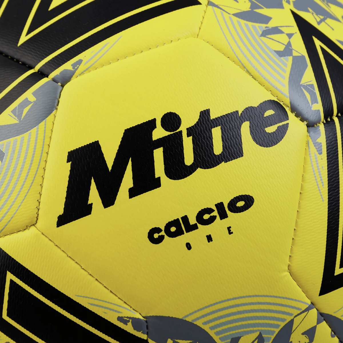 BALÓN DE FÚTBOL CALCIO, COLOR AMARILLO/NEGRO GRIS, TALLA 52