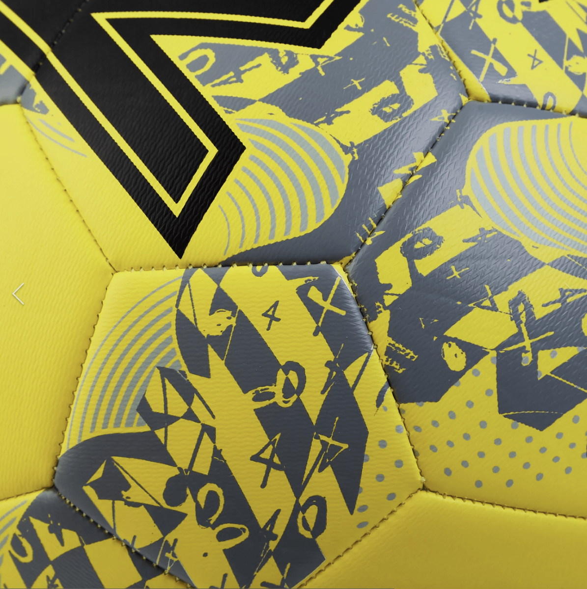 BALÓN DE FÚTBOL CALCIO, COLOR AMARILLO/NEGRO GRIS, TALLA 53