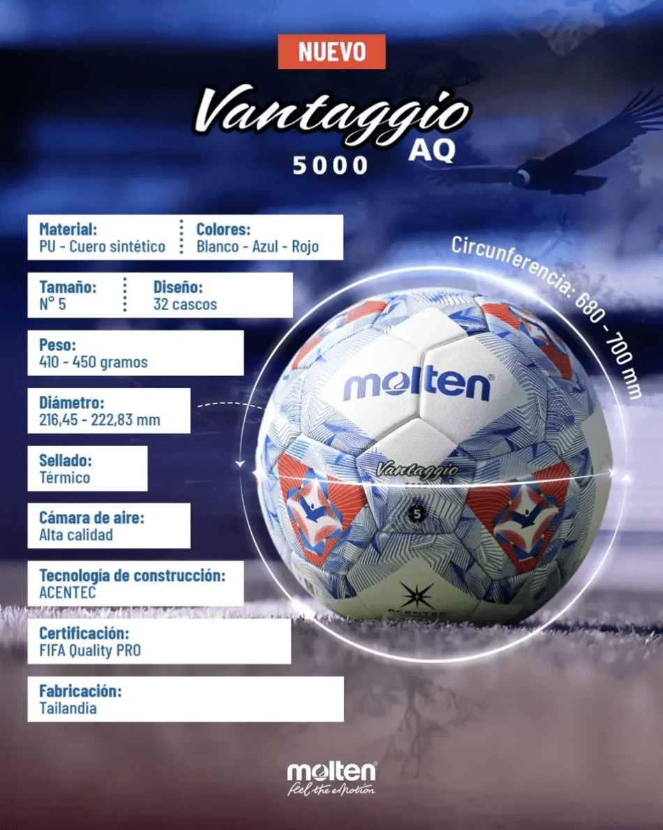 BALÓN DE FÚTBOL VANTAGGIO FIFA PRO 5000, ANFP 20264