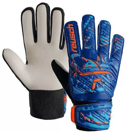 GUANTES REUSCH ATTRAKT SOLID GK23 COLOR NEGRO COLOR ROJO/AZULINO, TALLA 61