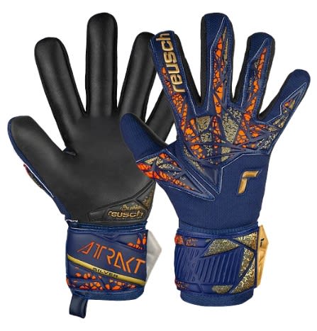 GUANTES REUSCH ATTRAKT SILVER NC GK24 AZULINO/DORADO/NARANJO1
