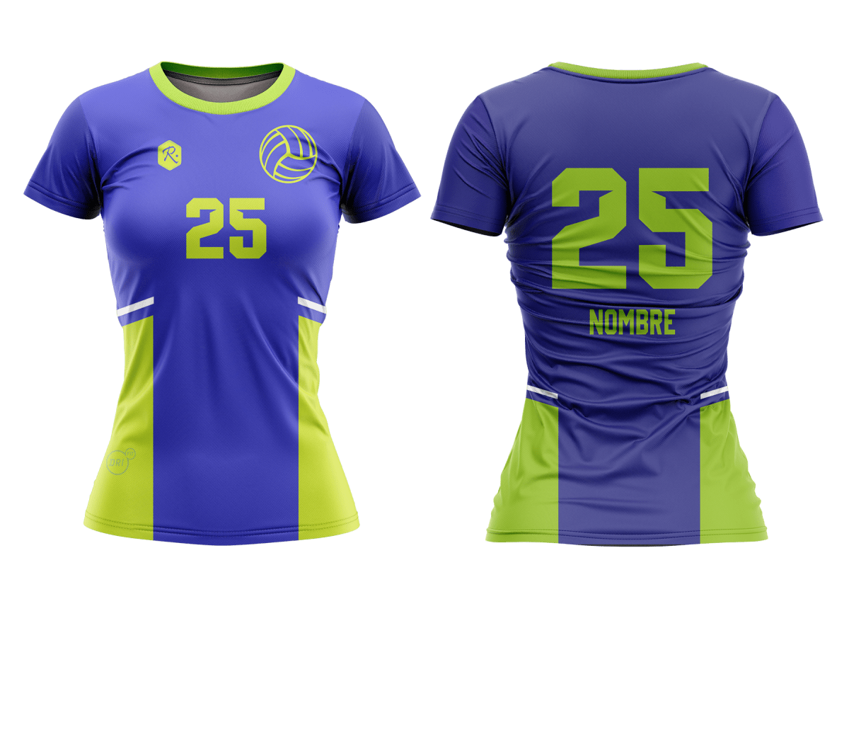 CAMISETA Y SHORT DE VÓLEIBOL | MODELO 1, COLOR AZUL/VERDE1