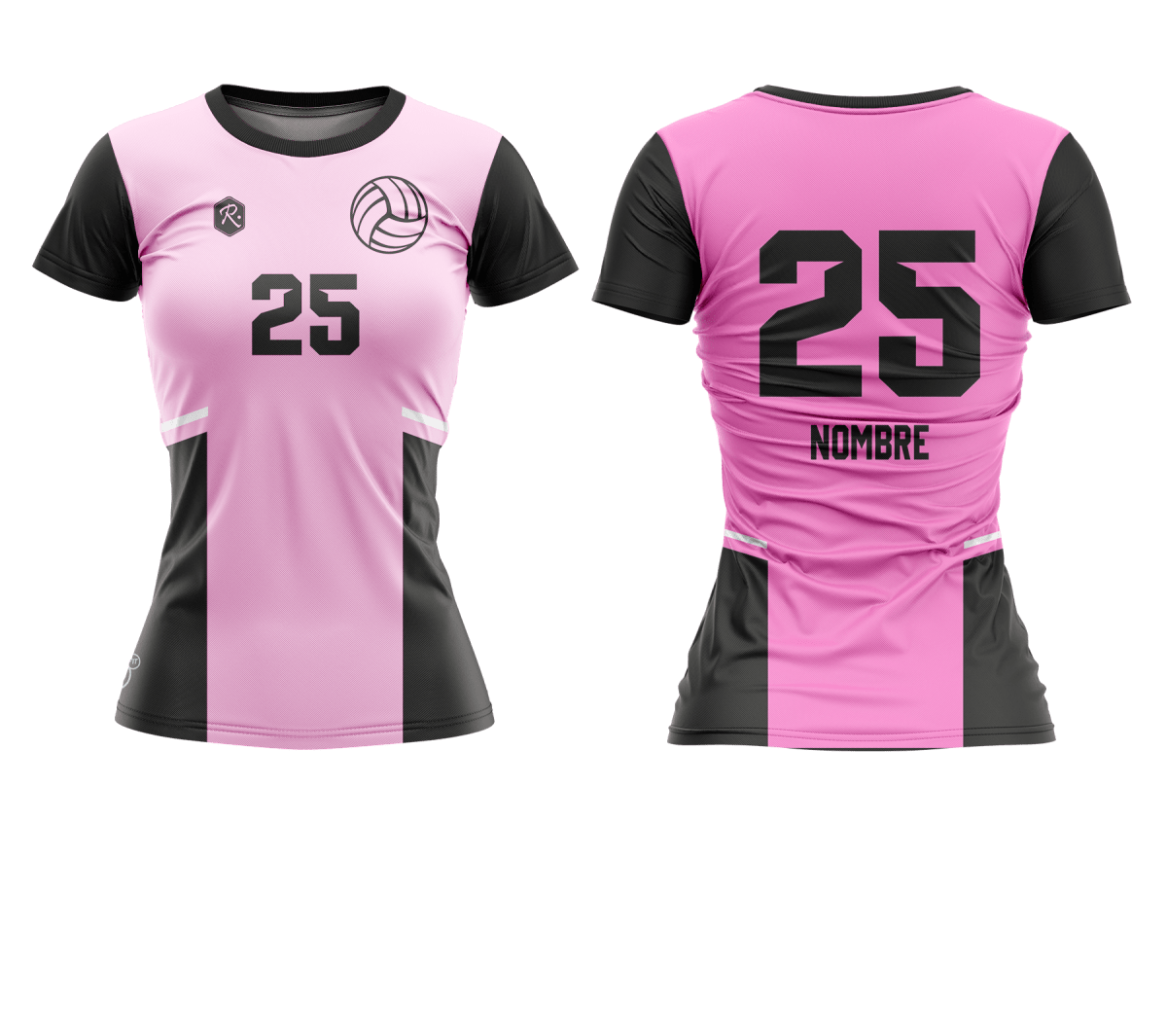 CAMISETA Y SHORT DE VÓLEIBOL | MODELO 1, COLOR ROSA1