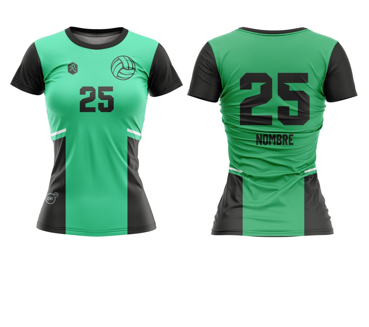 CAMISETA Y SHORT DE VÓLEIBOL | MODELO 1, COLOR VERDE1