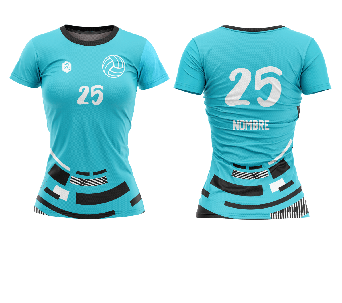 CAMISETA Y SHORT DE VÓLEIBOL | MODELO 2, COLOR CALIPSO1