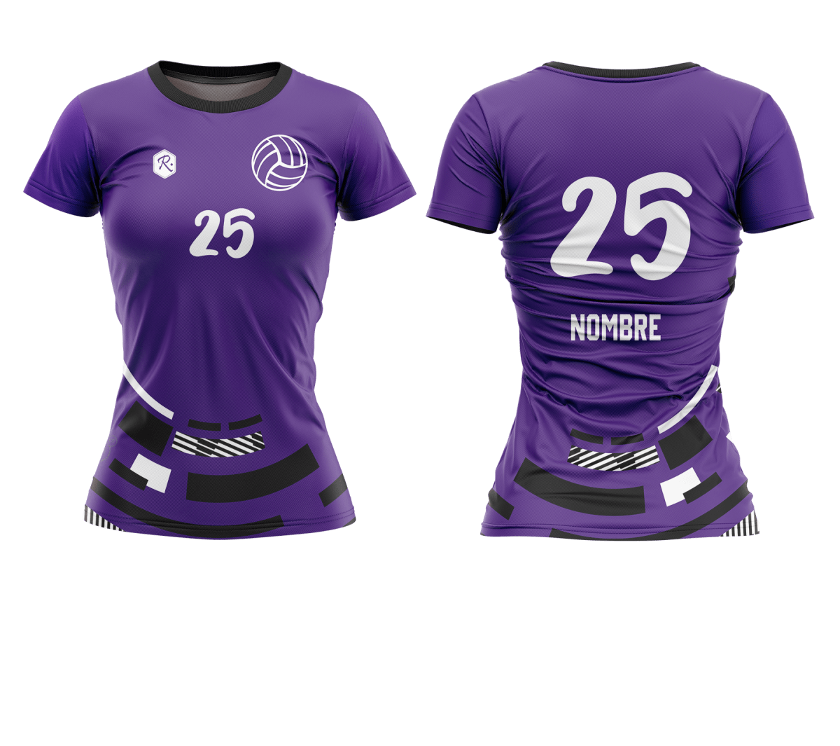 CAMISETA Y SHORT DE VÓLEIBOL | MODELO 2, COLOR MORADO1