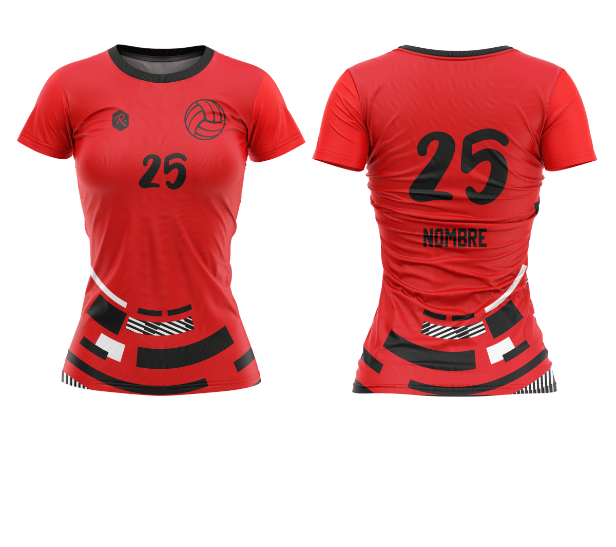 CAMISETA Y SHORT DE VÓLEIBOL | MODELO 2, COLOR ROJO1
