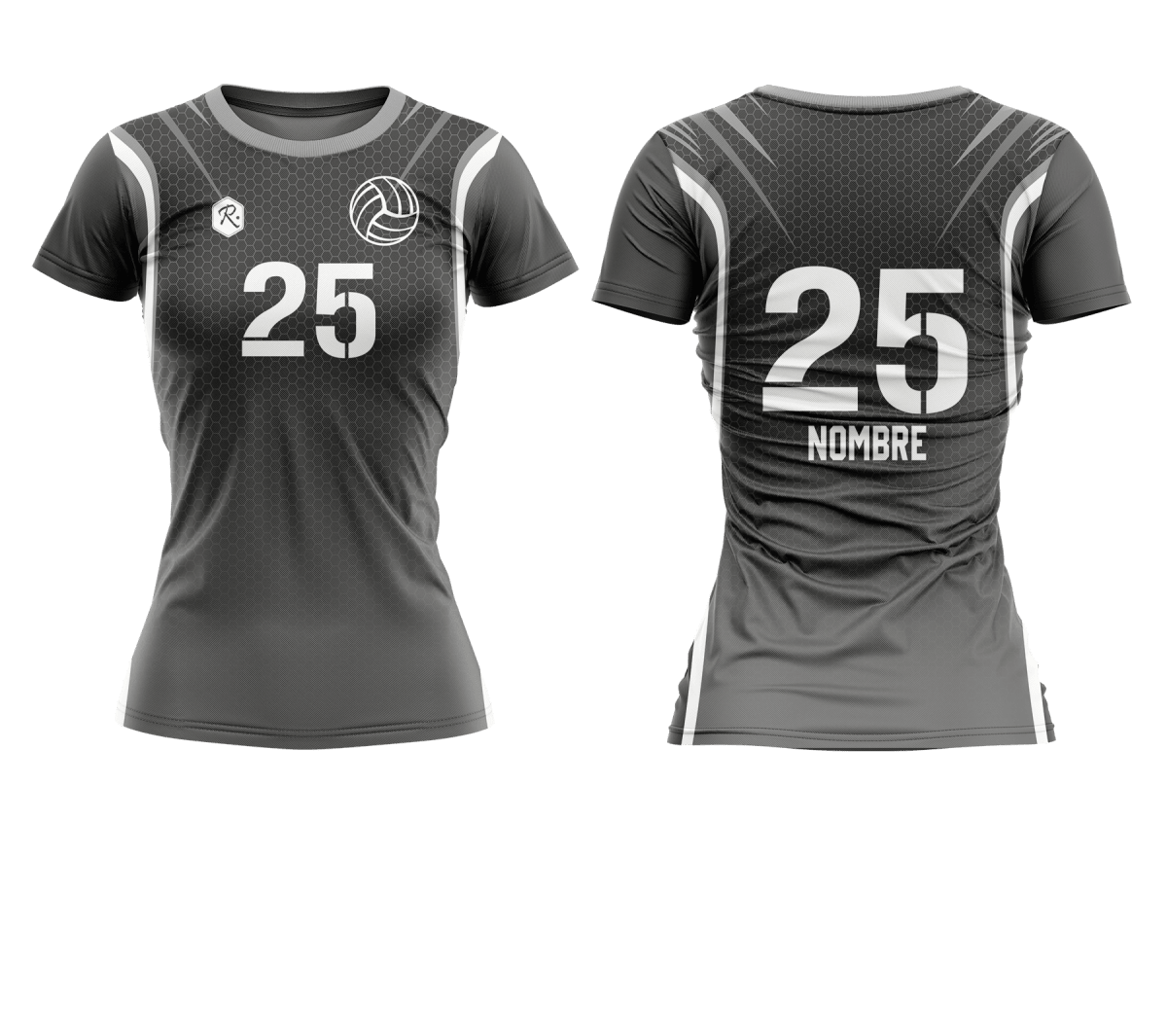 CAMISETA Y SHORT DE VÓLEIBOL | MODELO 3, COLOR GRIS1