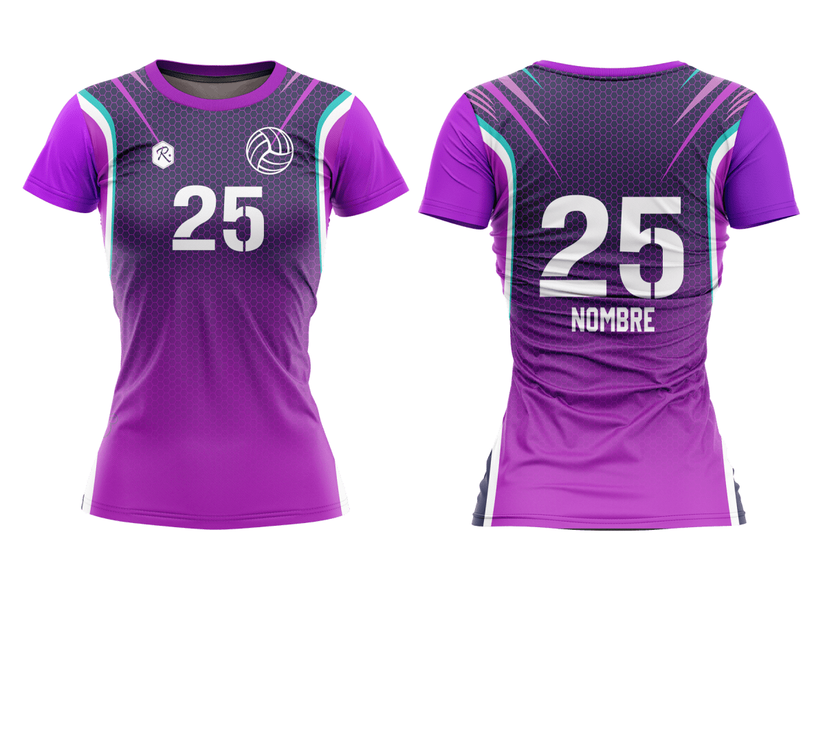 CAMISETA Y SHORT DE VÓLEIBOL | MODELO 3, COLOR MORADO1