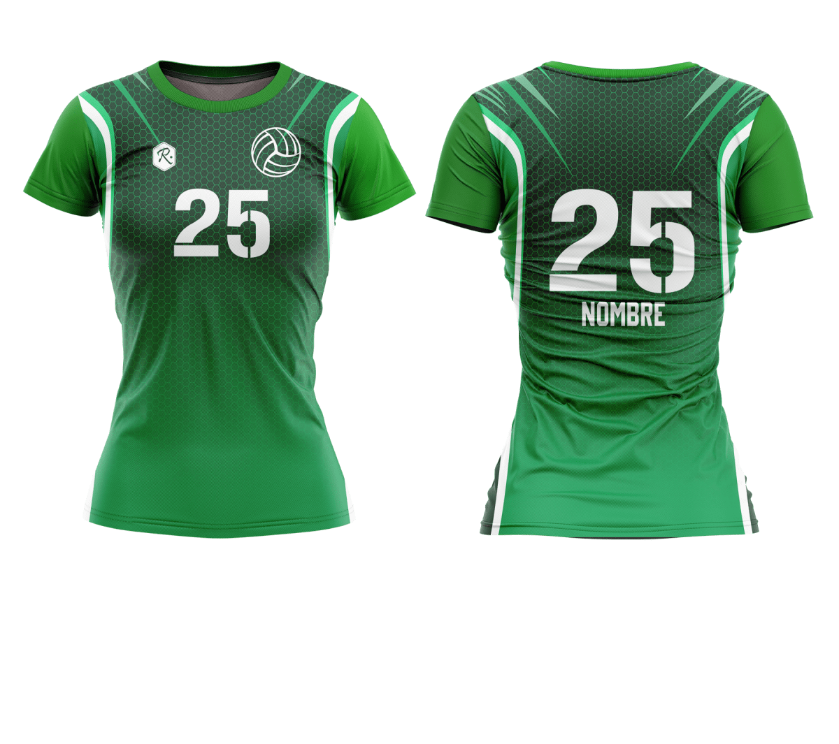 CAMISETA Y SHORT DE VÓLEIBOL | MODELO 3, COLOR VERDE1