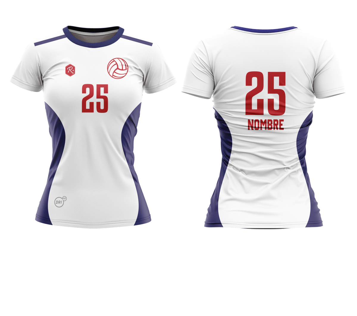 CAMISETA Y SHORT DE VÓLEIBOL | MODELO 4, COLOR BLANCO1