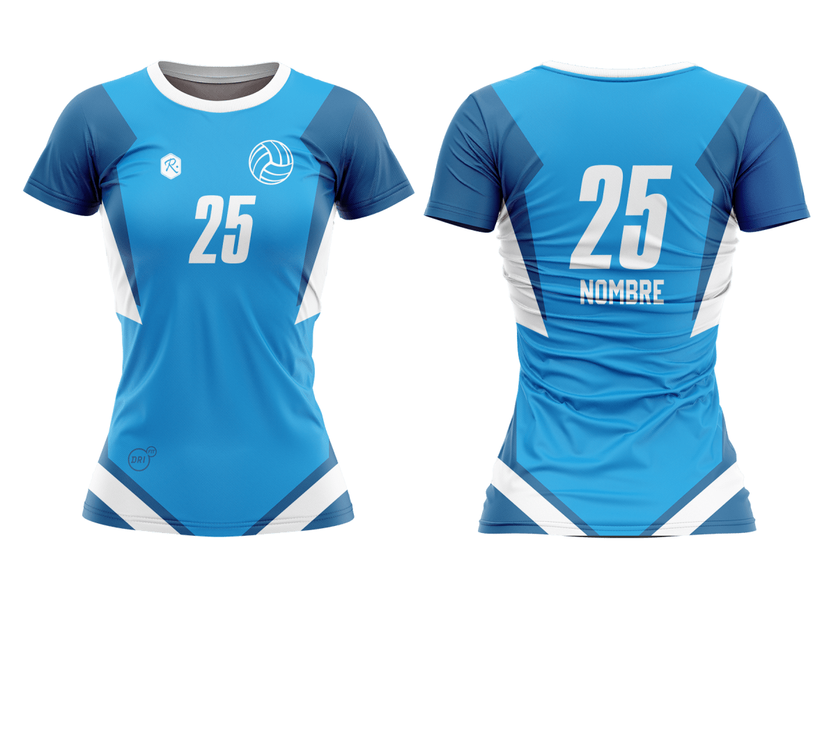 CAMISETA Y SHORT DE VÓLEIBOL | MODELO 4, COLOR AZUL1