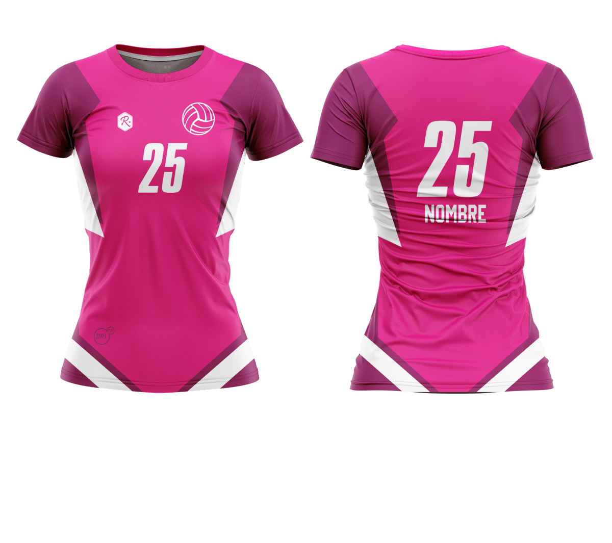 CAMISETA Y SHORT DE VÓLEIBOL | MODELO 4, COLOR FUCSIA1