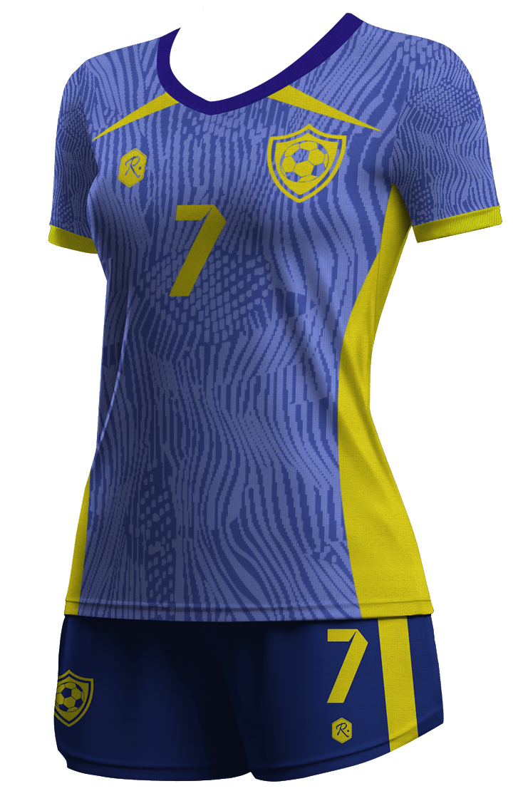 CAMISETA Y SHORT | MODELO F4, COLOR AZUL