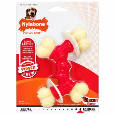 Nylabone Power Chew Double Bone Bacon - Wolf1
