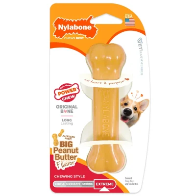 Nylabone Power Chew Bone Peanut Butter - Regular1