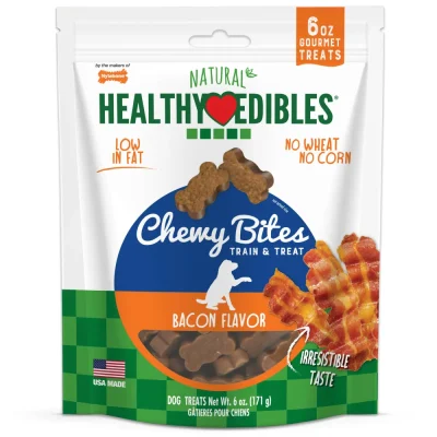 Nylabone Healthy Edibles Chewy Bites Bacon 171 G1
