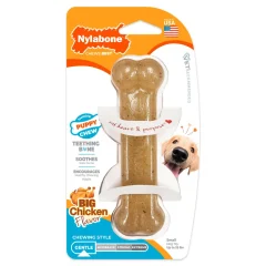 Nylabone Puppy Chew Bone, Chicken - Regular