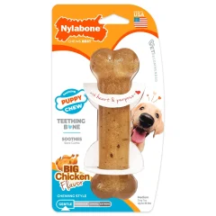 Nylabone Puppy Chew Bone, Chicken - Wolf