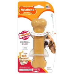Nylabone Power Chew Bone Peanut Butter - Wolf