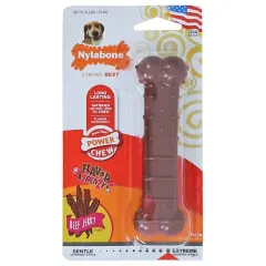 Nylabone Power Chew Textured Bone, Beef Jerky - Wolf