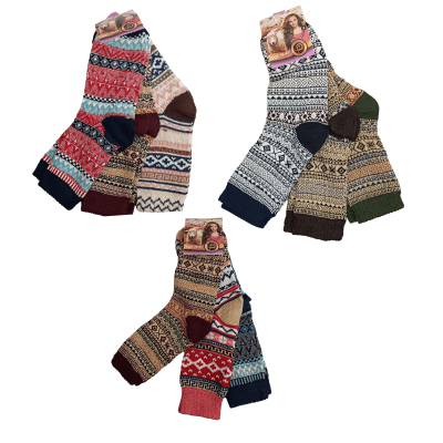 CALCETA JASPEADA COLOR