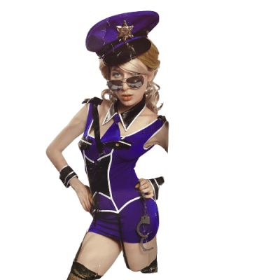 TRAJE POLICIA SEXY AZUL