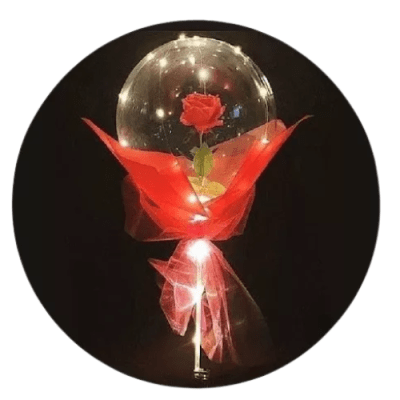 GLOBO BURBUJA ROSA LED
