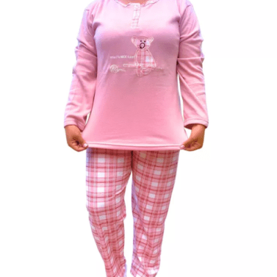 PIJAMA ALGODON LARGO MUJER
