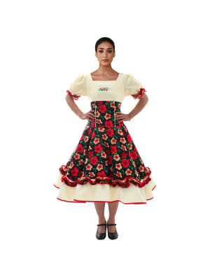 VESTIDO S FLO BORDADO