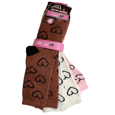 CALCETA LANA CORAZON