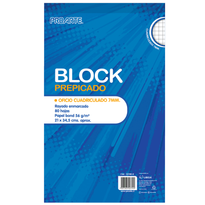 BLOCK PREPICADO OFICIO 7MM 80H PROARTE
