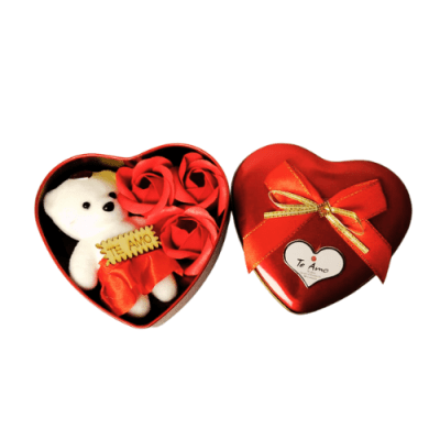CAJA CORAZON METALICA TE AMO