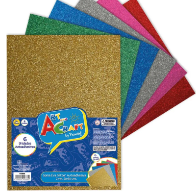 SET GOMA EVA GLITTER AUTOADHESIVA