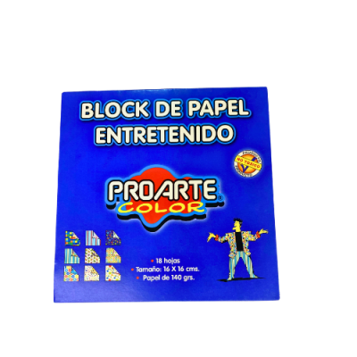 BLOCK DE PAPEL ENTRETENIDO 16X16