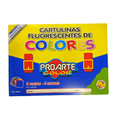 EST DE CARTULINA FLUORECENTE PROARTE