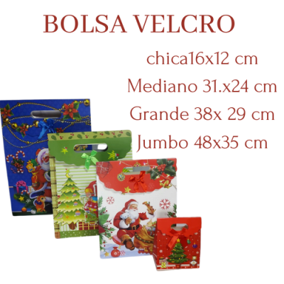 BOLSA VELCRO MD NAVIDAD