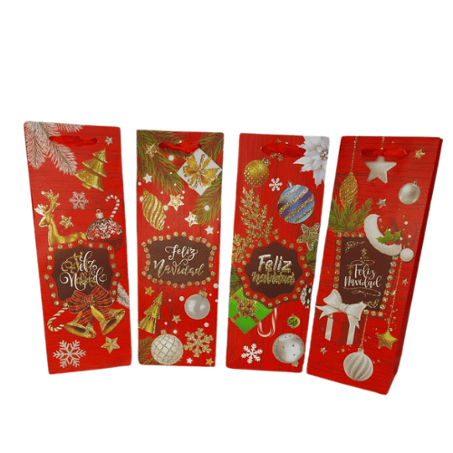 BOLSA BOTELLA NAVIDAD BRILLO2