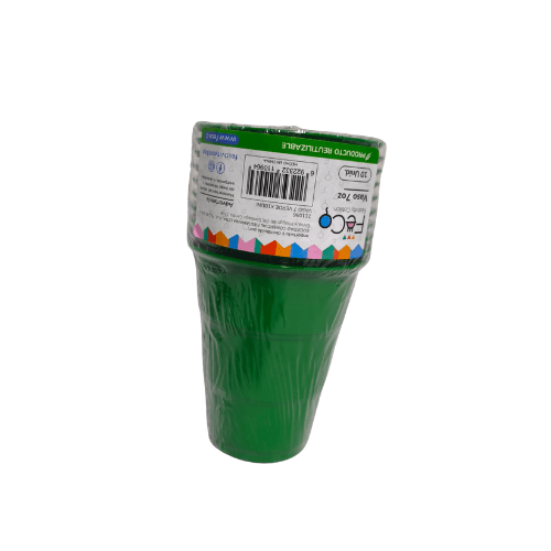 VASO VERDE PLASTICO verde1