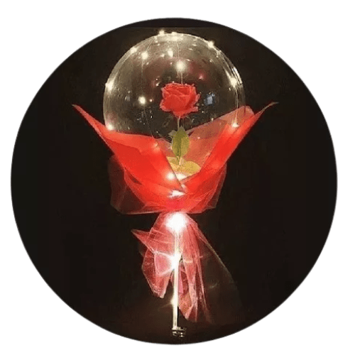 GLOBO BURBUJA ROSA LED1