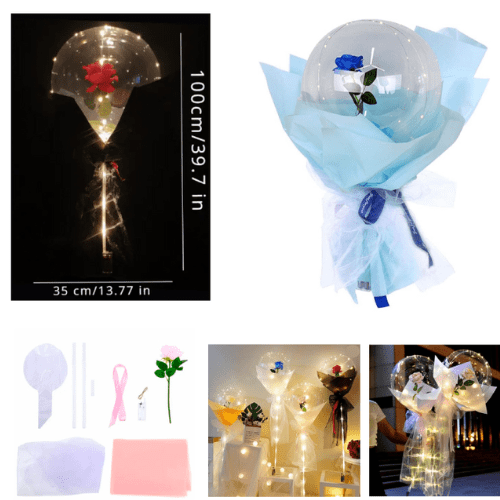 GLOBO BURBUJA ROSA LED2