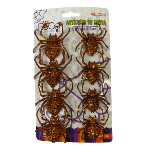 SET ARAÑA GLITER X82