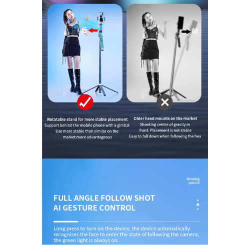 Trípode Inteligente 360° con Seguimiento Facial6