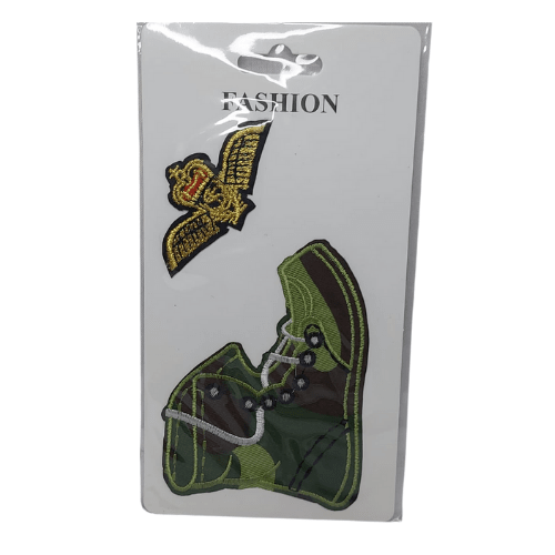 PARCHE ROPA ZAPATILLA/CORAZON/MILITAR ETC5